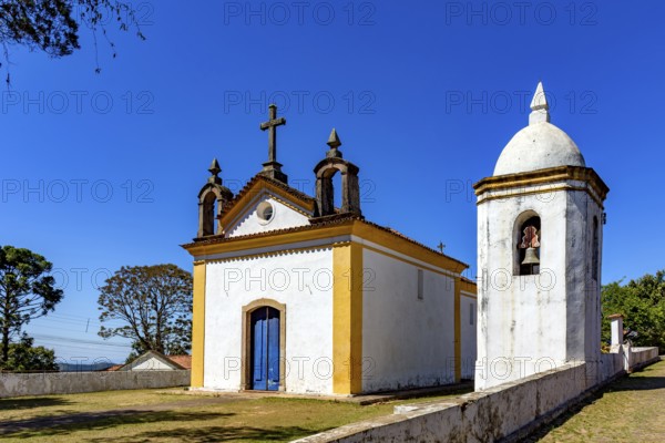 Historic 18th-century church with separate bell tower in Ouro Preto city, Ouro Preto, Minas Gerais, Brazil