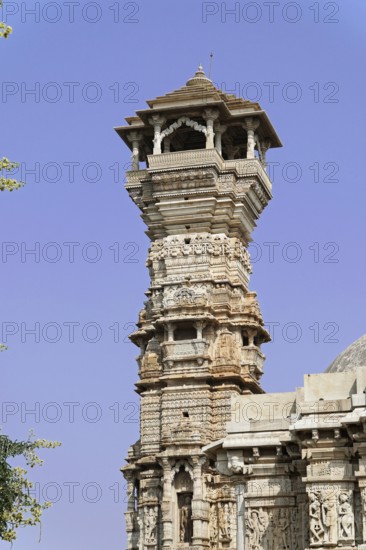 Kota, Rajasthan, North India, Asia, Ancient stone tower structures with detailed stonework in India, India