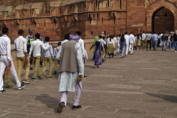 Red Fort, Agra, Uttar Pradesh, India, Group of people walking inside a fort, Jodhpur, Rajasthan, North India