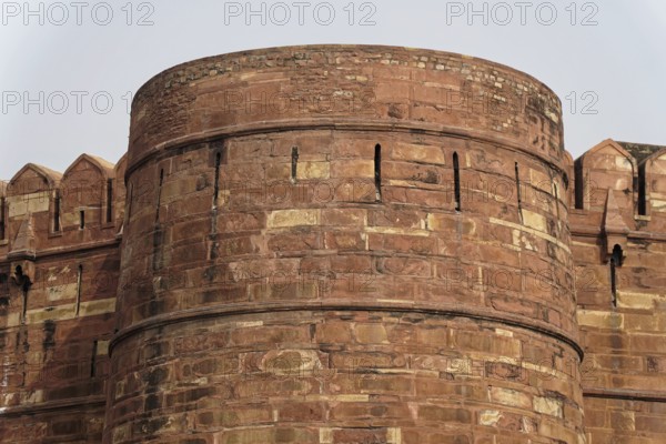 Red Fort, Agra, Uttar Pradesh, India, Asia, Part of an ancient brick fort with tower, Jodhpur, Rajasthan, North India