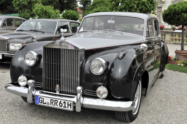 Rolls-Royce Silver Cloud, Classic car, Black elegant classic car in limousine style in front of a historic location, Retro Classics meets Baroque, Ludwigsburg, Baden-Württemberg, Germany