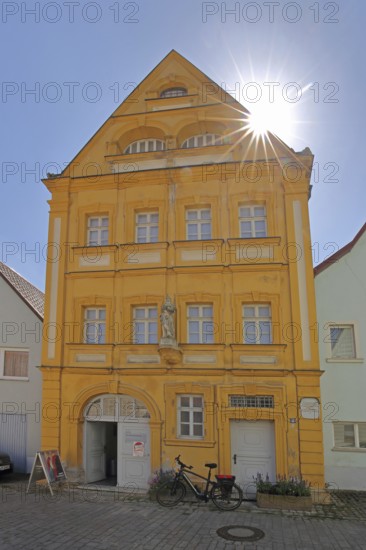 Historical Costume Museum built in 1717 in the backlight, Ochsenfurt, Lower Franconia, Franconia, Bavaria, Germany