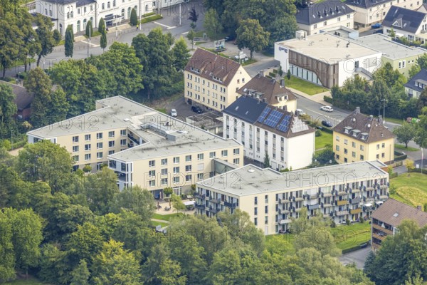 Aerial view, senior citizens' residence Ruhrblick, Obereimer, Arnsberg, Ruhr area, North Rhine-Westphalia, Germany, retirement home, old people's home, care and nursing, DE, Europe, aerial view, aerial photography, aerial photography, care facility, retirement home, senior citizens' residence, retirement home, senior citizens' centre, overview, bird's-eye view, overview