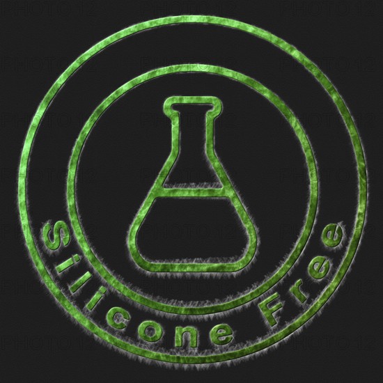S?ilicon Free Green Symbol Drawn on Black Background
