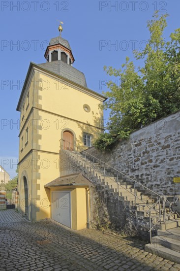 Main Gate built in 1616, part of the former town wall, town fortification, town gate, Haßfurt, Lower Franconia, Franconia, Bavaria, Germany