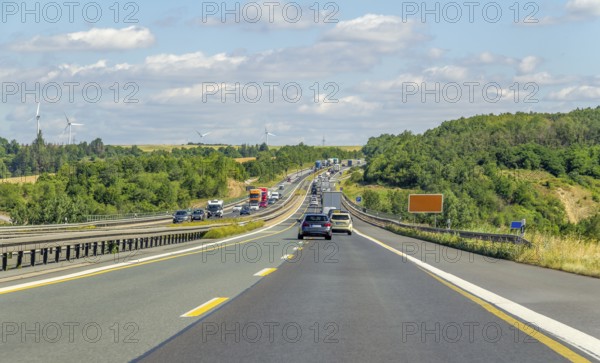 Highway scenery in Germany at summer time