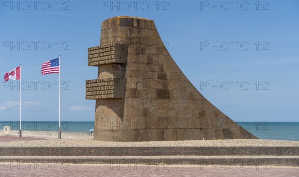 Memorial at Omaha beach which was one of the five areas of the Allied invasion of German-occupied France in the Normandy landings on 6 June 1944. It´s located between Sainte-Honorine-des-Pertes and Vierville-sur-Mer