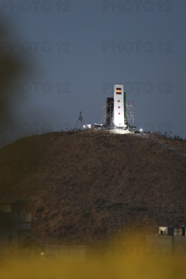The Syrian revolutionary flag is seen raised on top of a flagpole. Aleppo, Syria. July 3, 2024, Aleppo, Aleppo, Syria