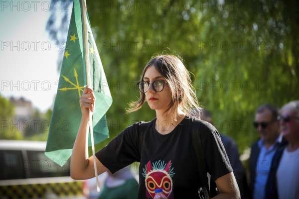 Circassians gather in Aleppo to celebrate their holiday for the first time after the fall of Bashar al-Assad's regime, wearing traditional Circassian clothing. Aleppo, Syria. May 21, 2025, Aleppo, Aleppo, Syria