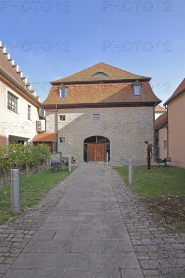 Baroque barn, museum, inner courtyard, Volkach, Lower Franconia, Franconia, Bavaria, Germany