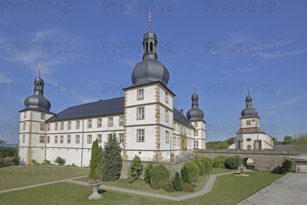 Baroque castle with garden, Sulzdorf an der Lederhecke, Lower Franconia, Franconia, Bavaria, Germany