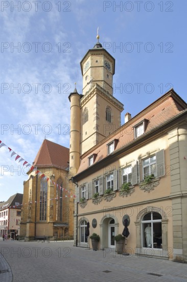 St Bartholomew's Church built 15th century, Volkach, Lower Franconia, Franconia, Bavaria, Germany