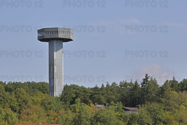 Bayernturm built in 1966 as a border tower on the inner-German border with the GDR, watchtower, observation tower with platform, German-German border, Büchelberg, Zimmerau, Sulzdorf an der Lederhecke, Lower Franconia, Franconia, Bavaria, Germany