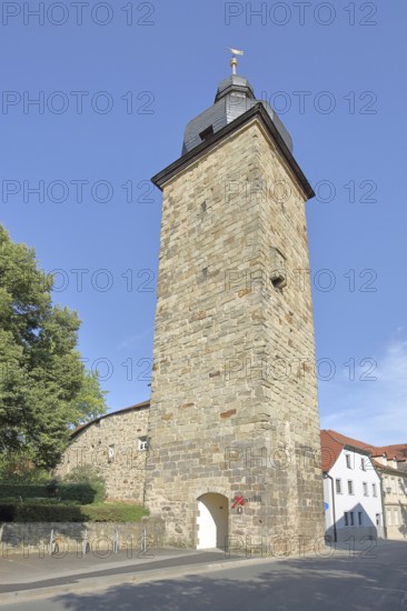 Medieval witches' tower, town tower, Zeil am Main, Lower Franconia, Franconia, Bavaria, Germany