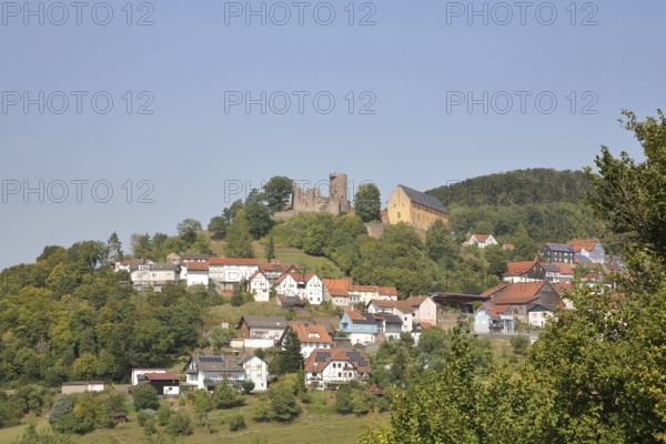 Schwarzenfels Castle built in the 13th century, Schwarzenfels, Sinntal, Hesse, Germany