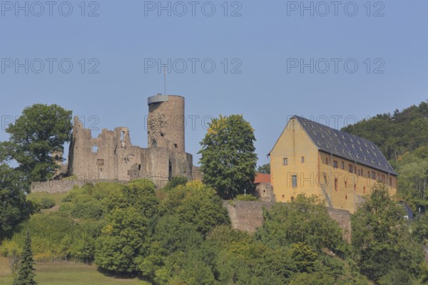Schwarzenfels Castle built in the 13th century, Schwarzenfels, Sinntal, Hesse, Germany