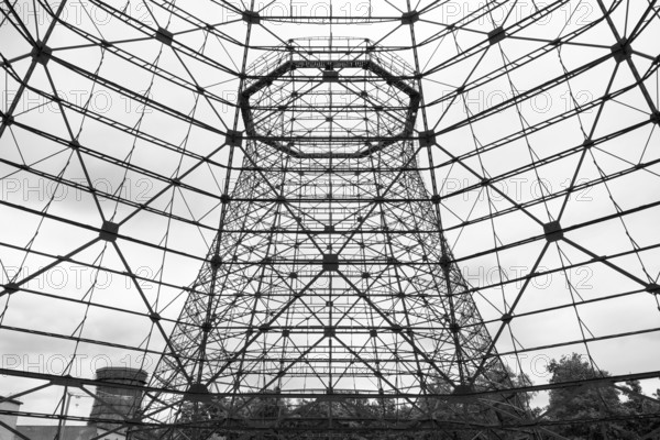 Scaffolding of a former cooling tower, coking plant, Zollverein Coal Mine Industrial Complex, UNESCO World Heritage Site, Route of Industrial Heritage, Essen, Ruhr area, North Rhine-Westphalia, Germany