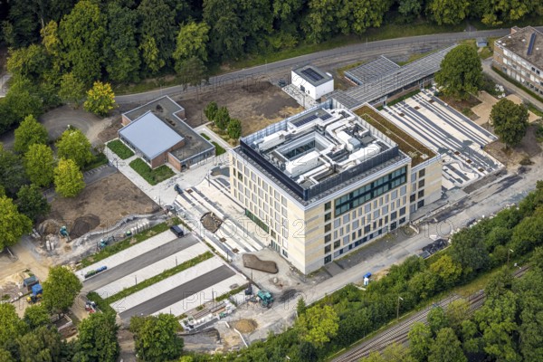 Aerial photo, Berufskolleg Berliner Platz, Hüsten, Arnsberg, Ruhr area, North Rhine-Westphalia, Germany, vocational school, education, educational institution, DE, Europe, educational institute, aerial photography, aerial photography, aerial photography, school, overview, bird's eye view, birds-eyes view, overview