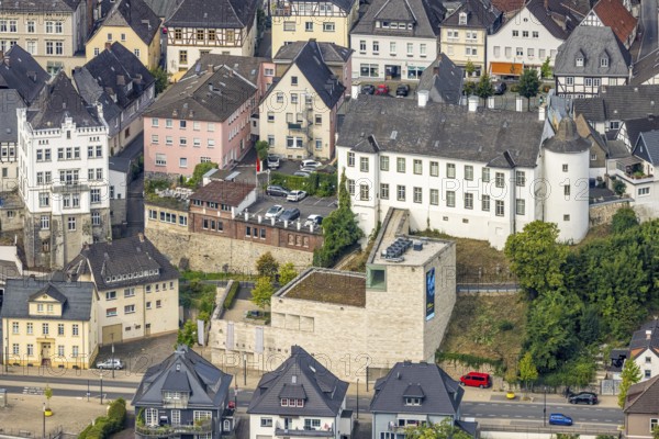 Aerial view, Sauerland Museum with tower, old town, Arnsberg, Ruhr area, North Rhine-Westphalia, Germany, DE, Europe, aerial view, aerial photography, aerial photography, overview, bird's-eye view, overview