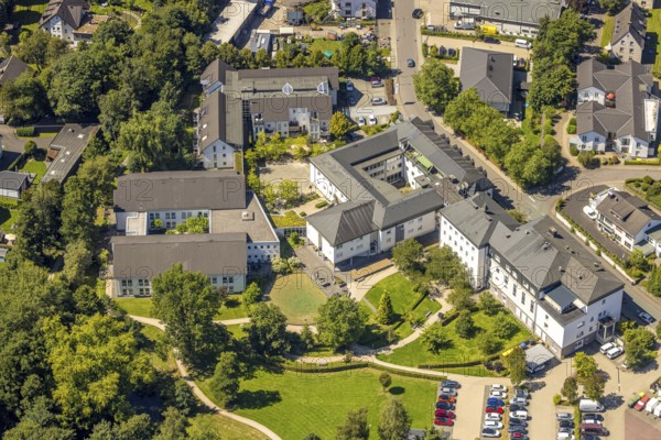 Aerial view, Seniorenzentrum St. Gerhardus, Drolshagen, Sauerland, North Rhine-Westphalia, Germany, retirement home, nursing home, care and nursing, DE, Europe, aerial view, aerial photography, aerial photography, care facility, Ruhr area, retirement home, senior citizens' residence, senior citizens' home, senior citizens' centre, overview, bird's-eye view, overview