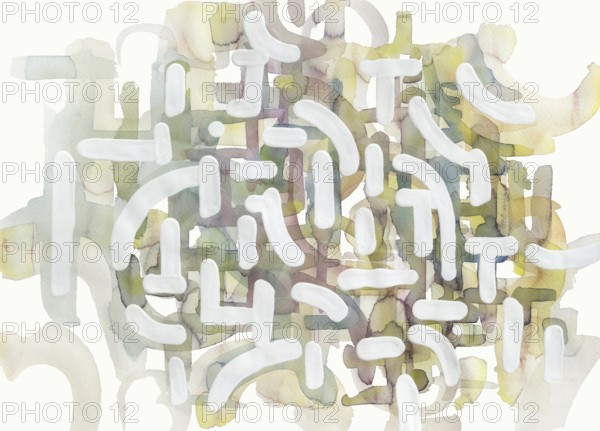 Pastel toned abstract watercolour painted pattern