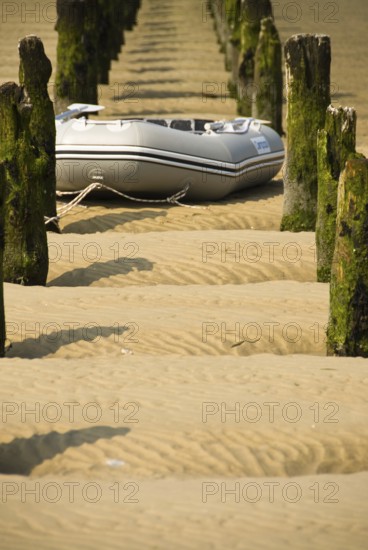 Remains of the tide-independent eastern jetty of the North Sea island of Wangerooge, East Frisian island of Wangerooge, Wangerooge, Lower Saxony, Germany, finally abandoned in 1958