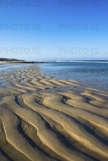 Low tide on the west coast of Sylt near Westerland, Sylt, Westerland, Schleswig-Holstein, Germany