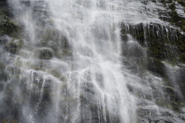 Waterfall, detail photo, New Zealand