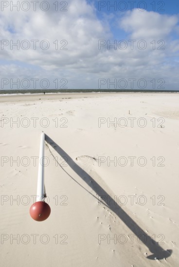 Flagpole impressions on the west beach of the North Frisian island of Amrum, Amrum, Norddorf, North Frisia, Germany