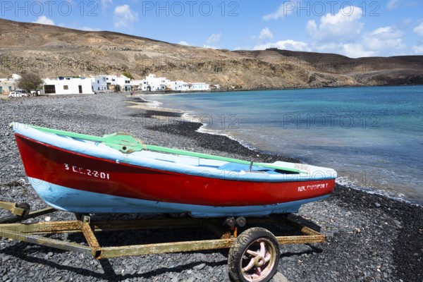 Boat in Porto Negro on Fuerteventura, Canary Islands, Fuerteventura, Spain