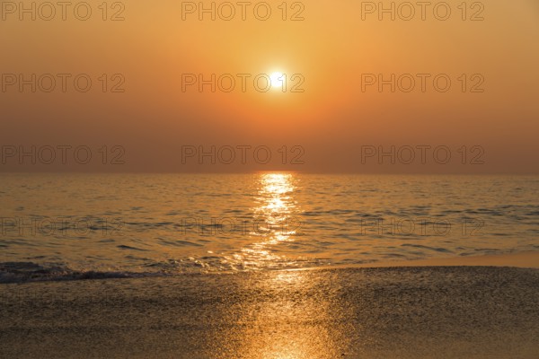 Bright red sunset, Long Beach, West Coast of Australia