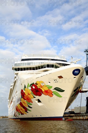 Cruise ship, Pride of Hawaii, newbuilding, Meyer shipyard, Papenburg, delivery voyage, Ems, North Sea, Germany