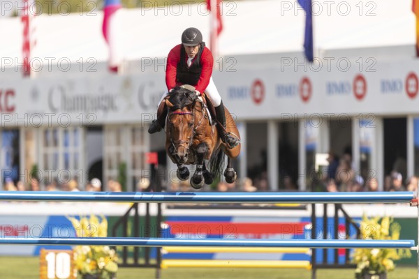 Pedro Pasquel of Mexico, riding Chakkalou PS, competes in the first round of the 2025 BMO Nations Cup during the Spruce Meadows Masters on September 6, 2025 in Calgary, Alberta, Canada, North America