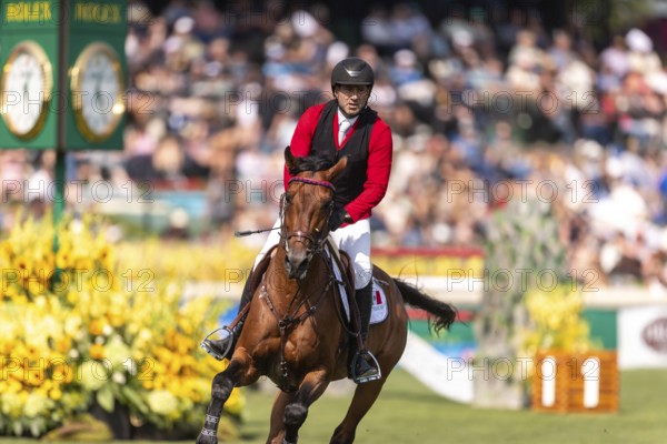 Pedro Pasquel of Mexico, riding Chakkalou PS, competes in the first round of the 2025 BMO Nations Cup during the Spruce Meadows Masters on September 6, 2025 in Calgary, Alberta, Canada, North America