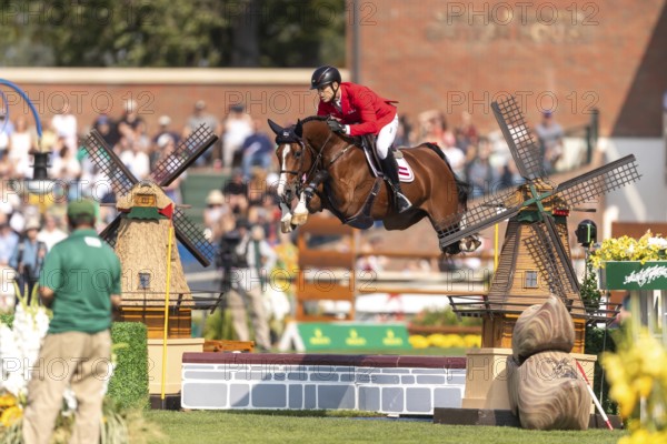 Max Kuhner of Austria, riding Count on Me, competes in the first round of the 2025 BMO Nations Cup during the Spruce Meadows Masters on September 6, 2025 in Calgary, Alberta, Canada, North America