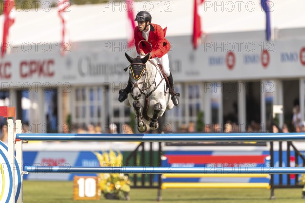 Roy Van Beek of Belgium, riding Cavoiro-H Old, competes in the first round of the 2025 BMO Nations Cup during the Spruce Meadows Masters on September 6, 2025 in Calgary, Alberta, Canada, North America