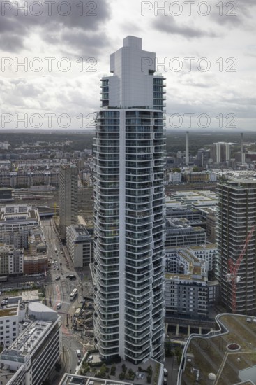 The Grand Tower in Frankfurt am Main is Germany's tallest residential tower, Frankfurt am Main, Hesse, Germany