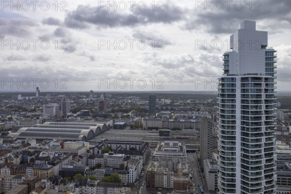 The Grand Tower, Germany's tallest residential tower, is located near Frankfurt's main railway station, Frankfurt am Main, Hesse, Germany