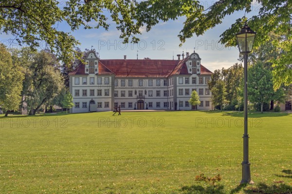 New castle with castle park in Kisslegg, Allgäu, Baden-Württemberg, Germany