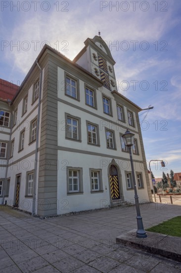 West façade, New Castle in Kisslegg, Allgäu, Baden-Württemberg, Germany