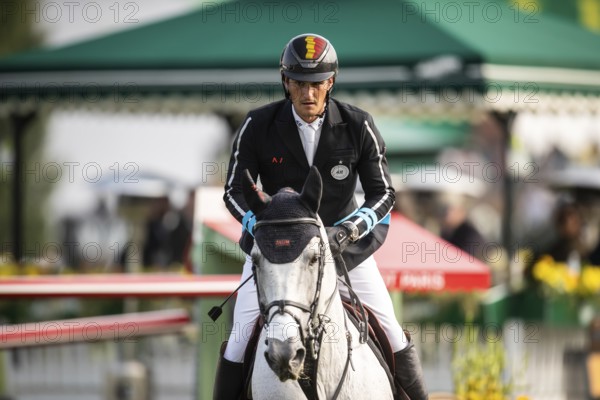 Olivier Philippaerts of Belgium, riding Nobel Van Vromboautshoeve competes in the 2025 Spruce Meadows Masters on September 4, 2025 in Calgary, Alberta, Canada, North America