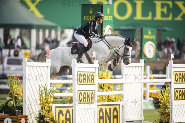 Olivier Philippaerts of Belgium, riding Nobel Van Vromboautshoeve competes in the 2025 Spruce Meadows Masters on September 4, 2025 in Calgary, Alberta, Canada, North America