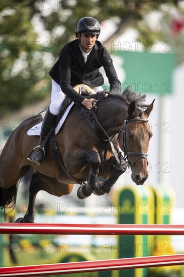 Steve Guerdat of Switzerland, riding Venard de Cerisy competes in the 2025 Spruce Meadows Masters on September 4, 2025 in Calgary, Alberta, Canada, North America