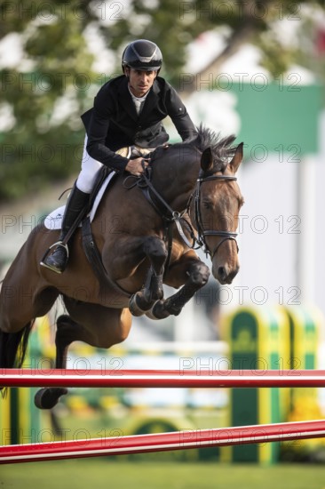 Steve Guerdat of Switzerland, riding Venard de Cerisy competes in the 2025 Spruce Meadows Masters on September 4, 2025 in Calgary, Alberta, Canada, North America