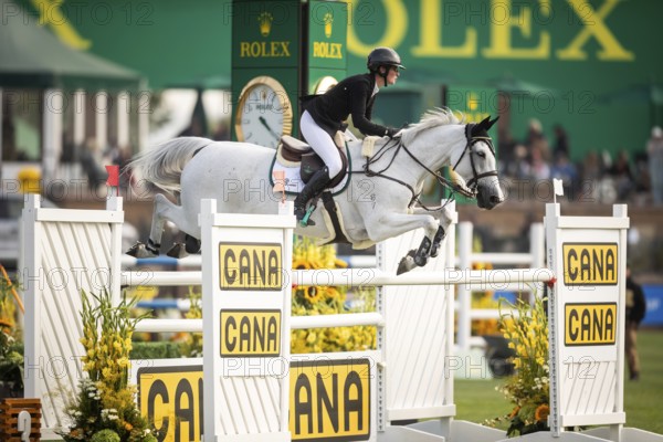 Hilary Scott or Australia, riding Oaks Milky Way competes in the 2025 Spruce Meadows Masters on September 4, 2025 in Calgary, Alberta, Canada, North America