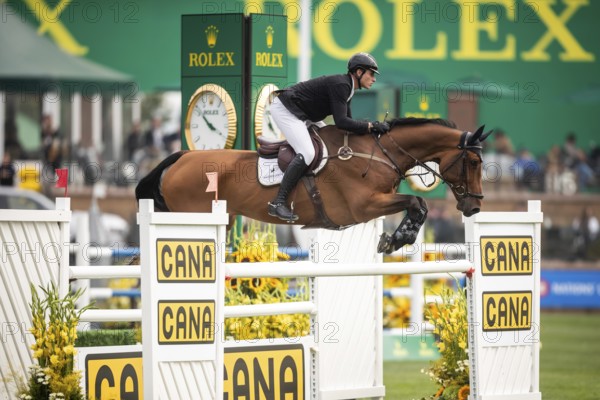 Thibault Philippaerts of Belgium, riding Lyandro competes in the 2025 Spruce Meadows Masters on September 4, 2025 in Calgary, Alberta, Canada, North America