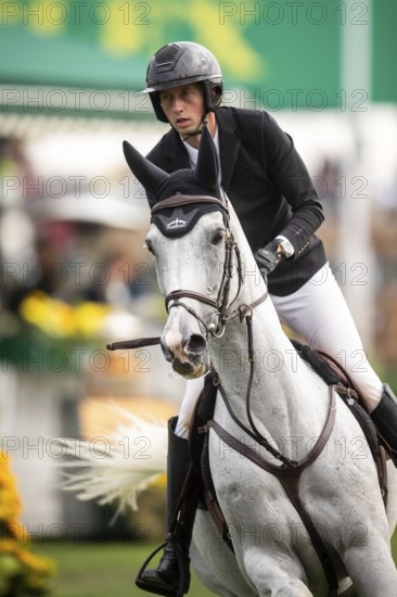 Martin Fuchs of Switzerland, riding Leone Jei competes in the 2025 Spruce Meadows Masters on September 4, 2025 in Calgary, Alberta, Canada, North America