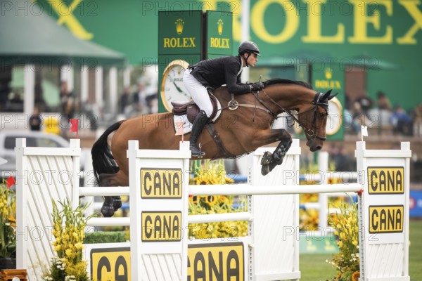 Thibault Philippaerts of Belgium, riding Lyandro competes in the 2025 Spruce Meadows Masters on September 4, 2025 in Calgary, Alberta, Canada, North America