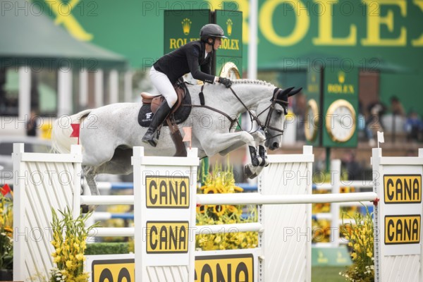Martin Fuchs of Switzerland, riding Leone Jei competes in the 2025 Spruce Meadows Masters on September 4, 2025 in Calgary, Alberta, Canada, North America