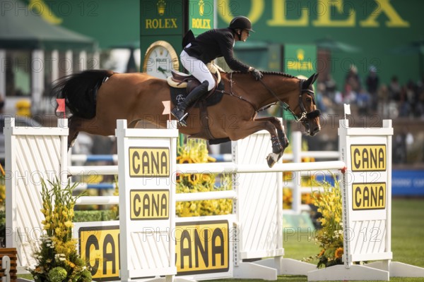 Andreas Schou of Denmark, riding Billy Matador competes in the 2025 Spruce Meadows Masters on September 4, 2025 in Calgary, Alberta, Canada, North America